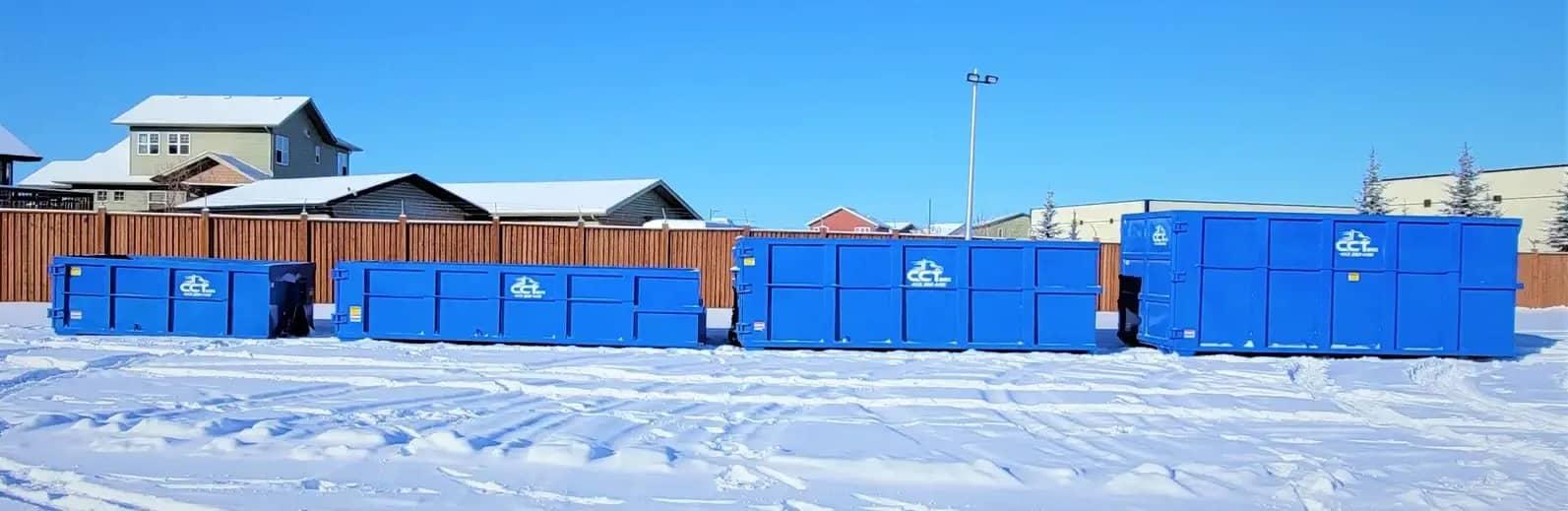 Dumpster rental size comparison Red Deer Calgary Edmonton - CCT Bins 15 20 30 40 yard bins Alberta