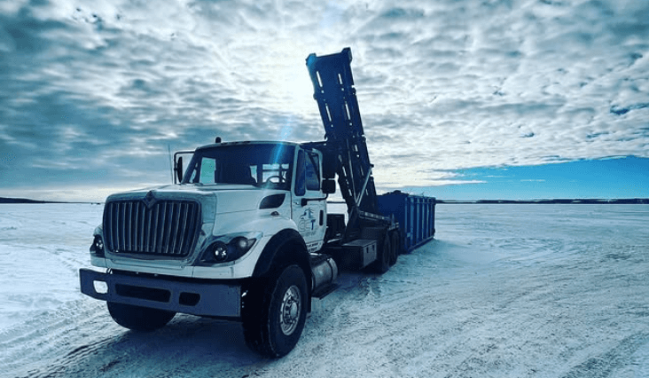 Flexible dumpster pickup scheduling Alberta - CCT Bins customer loading bin Red Deer Calgary Edmonton